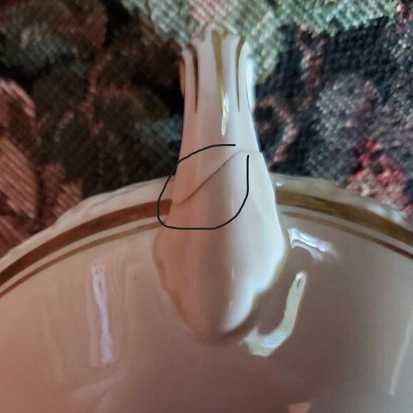 Vintage Crown Ducal Florentine Gold Band 2057 Sugar Bowl With Lid–c  1950s/1960s - Picture 5 of 7